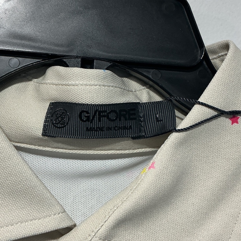 G/Fore Men's Cream Golf Polo Shirt - Picture 4 of 6